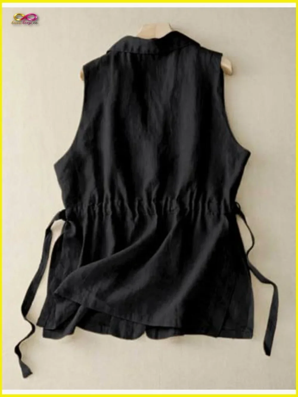 Sleeveless Linen Blazer Vest Oversized Lightweight Business Casual Office Wear